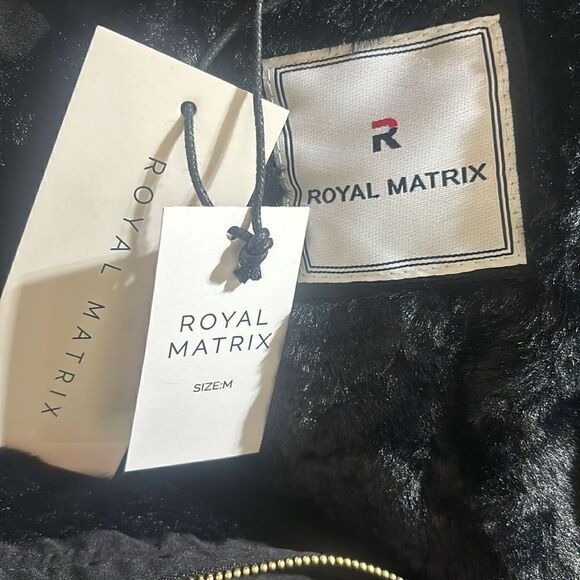 Royal Matrix Parka Coat Winter Warm Parka Coat With Hood Black - Picture 8 of 9